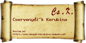 Cservenyák Kerubina névjegykártya
